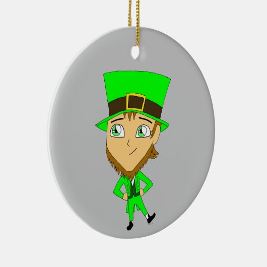Chibi leprechaun keramik ornament (Rechts)