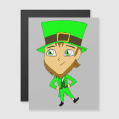 Chibi leprechaun magnetkarte (Vorne/Hinten)