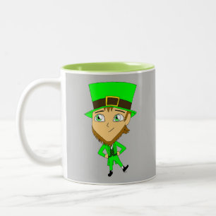Chibi leprechaun zweifarbige tasse