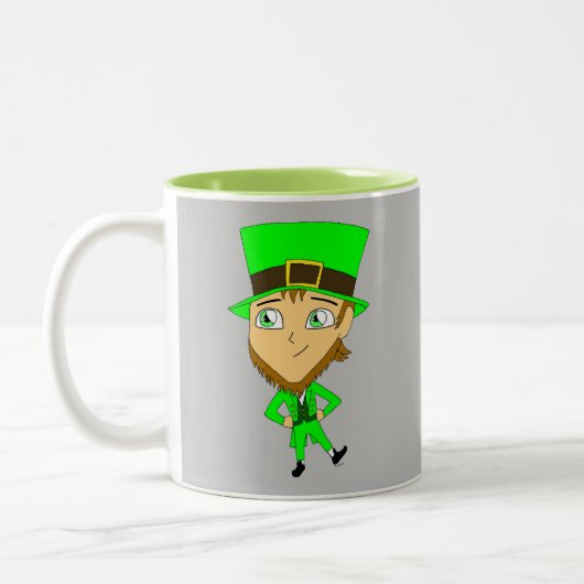Chibi leprechaun zweifarbige tasse (Links)