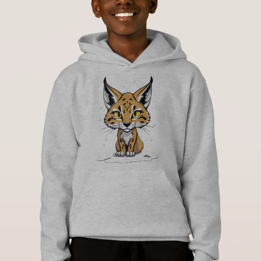 Chibi-Luchs im Schnee Hoodie (Vorderseite)