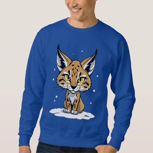 Chibi-Luchs im Schnee Sweatshirt (Vorderseite)