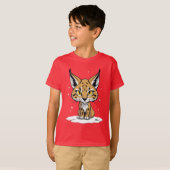 Chibi-Luchs im Schnee T-Shirt (Vorne ganz)