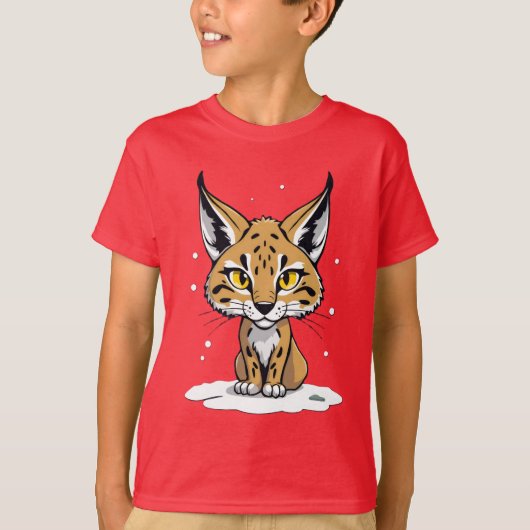 Chibi-Luchs im Schnee T-Shirt (Vorderseite)