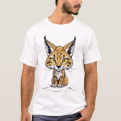 Chibi-Luchs im Schnee T-Shirt (Vorderseite)