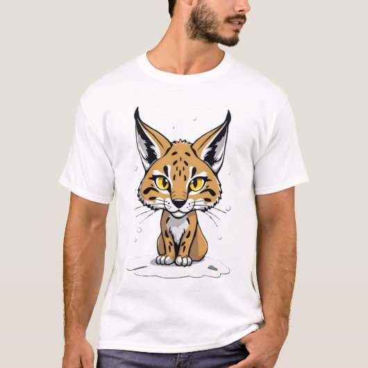 Chibi-Luchs im Schnee T-Shirt (Vorderseite)