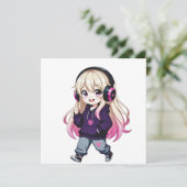 Chibi Lustig Einladung (Stehend Vorderseite)