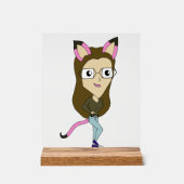 Chibi-Mädchen Acrylschild (Vorderseite)