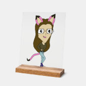 Chibi-Mädchen Acrylschild (Winkel)