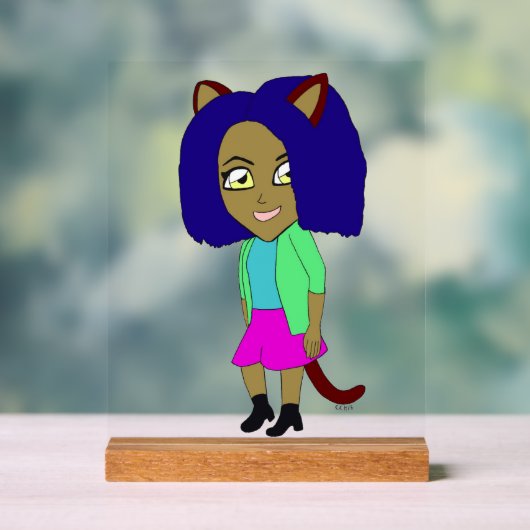 Chibi-Mädchen Acrylschild (Neutral)