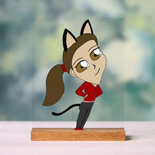 Chibi-Mädchen Acrylschild (Neutral)