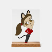 Chibi-Mädchen Acrylschild (Vorderseite)