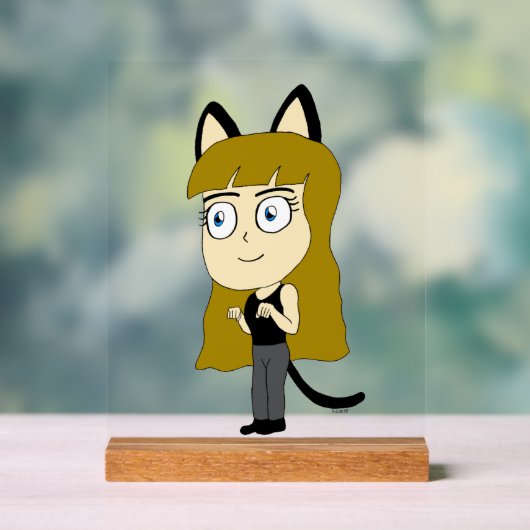 Chibi-Mädchen Acrylschild (Neutral)