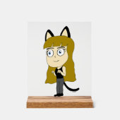 Chibi-Mädchen Acrylschild (Vorderseite)