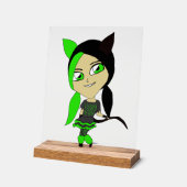 Chibi-Mädchen Acrylschild (Winkel)