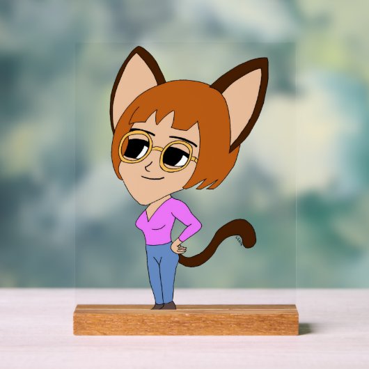 Chibi-Mädchen Acrylschild (Neutral)