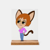 Chibi-Mädchen Acrylschild (Vorderseite)