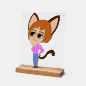 Chibi-Mädchen Acrylschild (Winkel)