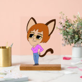 Chibi-Mädchen Acrylschild (Hochzeit)