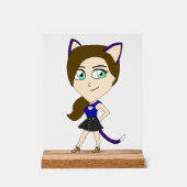 Chibi-Mädchen Acrylschild (Vorderseite)