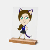 Chibi-Mädchen Acrylschild (Winkel)