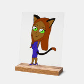 Chibi-Mädchen Acrylschild (Winkel)