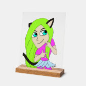 Chibi-Mädchen Acrylschild (Winkel)