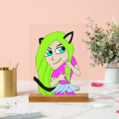 Chibi-Mädchen Acrylschild (Hochzeit)