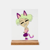 Chibi-Mädchen Acrylschild (Vorderseite)