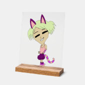 Chibi-Mädchen Acrylschild (Winkel)