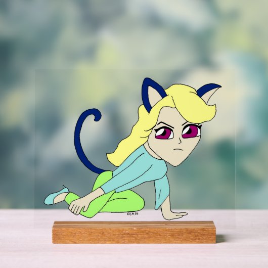 Chibi-Mädchen Acrylschild (Neutral)