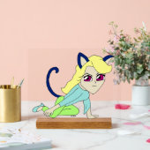 Chibi-Mädchen Acrylschild (Hochzeit)