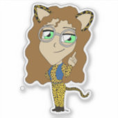 Chibi-Mädchen Aufkleber (Vorderseite)