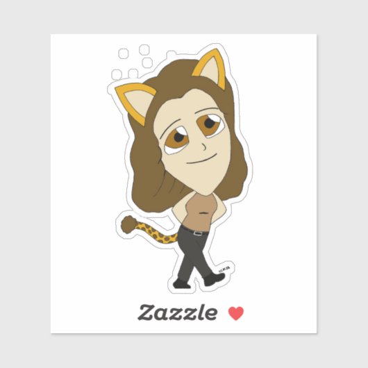 Chibi-Mädchen Aufkleber (Blatt)