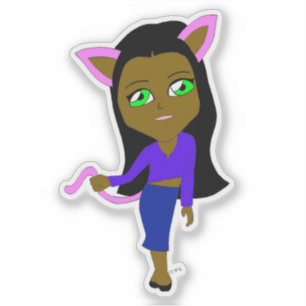 Chibi-Mädchen Aufkleber