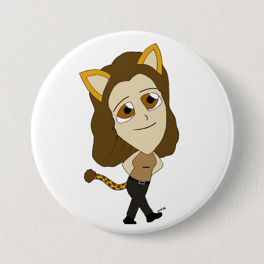 Chibi-Mädchen Button (Vorderseite)