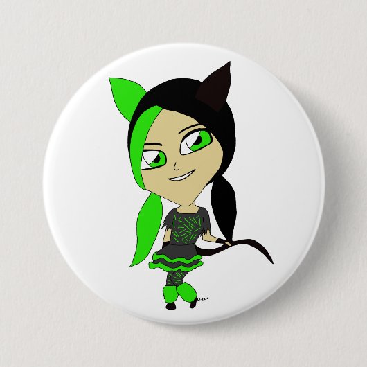 Chibi-Mädchen Button (Vorderseite)