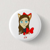 Chibi-Mädchen Button (Vorderseite)