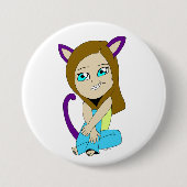 Chibi-Mädchen Button (Vorderseite)