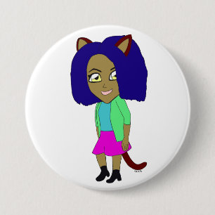 Chibi-Mädchen Button