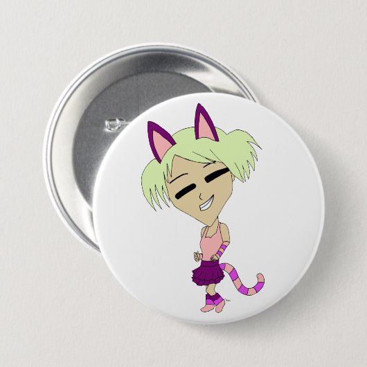 Chibi-Mädchen Button (Vorne & Hinten)