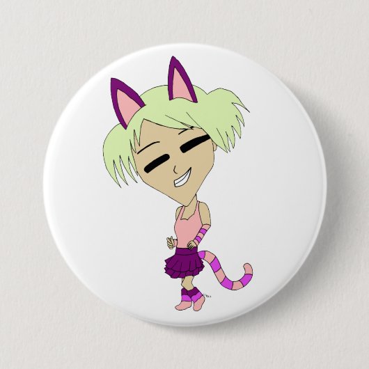Chibi-Mädchen Button (Vorderseite)