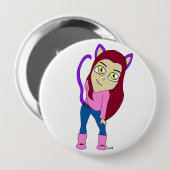 Chibi-Mädchen Button (Vorne & Hinten)