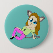 Chibi-Mädchen Button (Vorderseite)