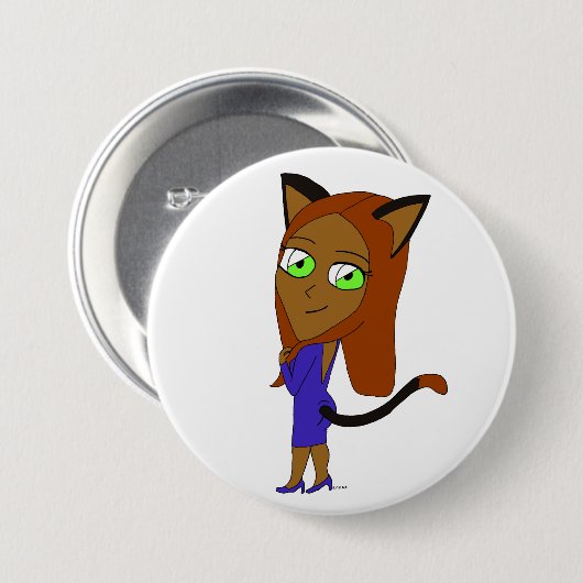 Chibi-Mädchen Button (Vorne & Hinten)
