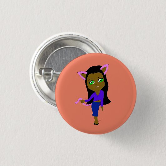 Chibi-Mädchen Button (Vorne & Hinten)