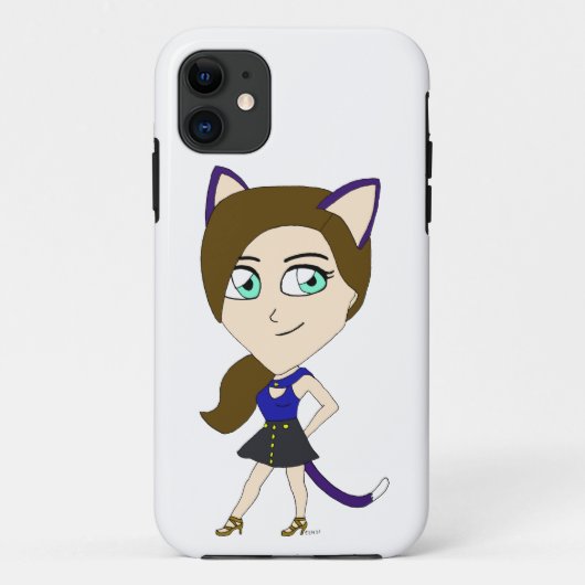 Chibi-Mädchen Case-Mate iPhone Hülle (Rückseite)