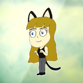 Chibi-Mädchen Fensteraufkleber (Blatt 3)