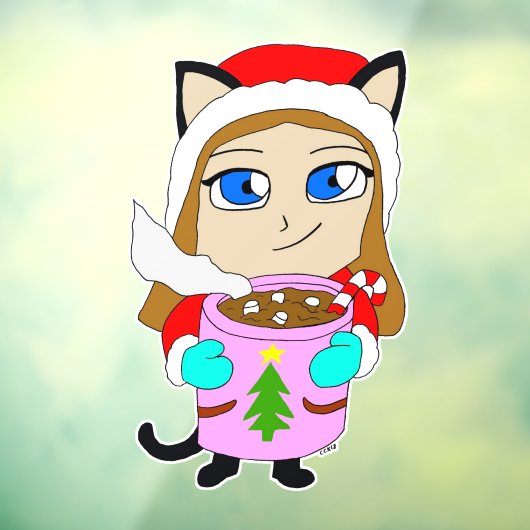 Chibi-Mädchen Fensteraufkleber (Blatt 3)