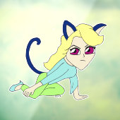 Chibi-Mädchen Fensteraufkleber (Blatt 3)